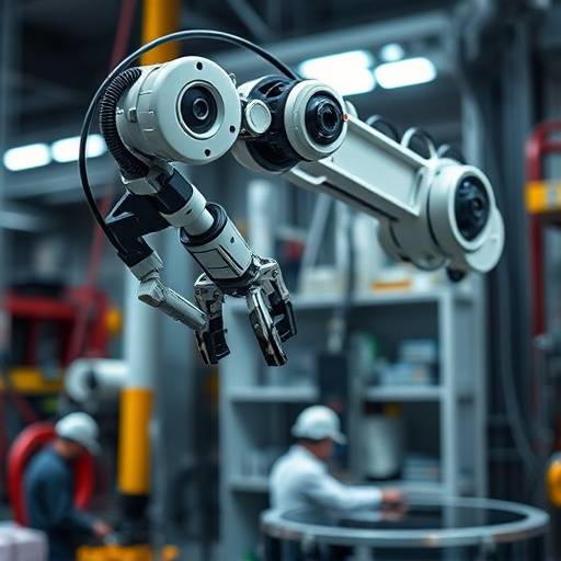 Bilde av en industrirobot for automatisert montering.